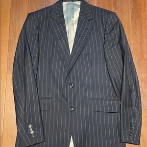 Men’s navy pinstripe suit